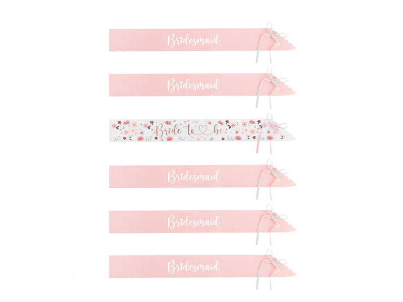 Sashes Bride to be & Bridesmaid, mix, 29.9in