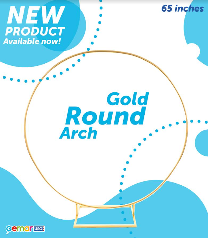 Gold Round Arch 22-0522 (65 in)