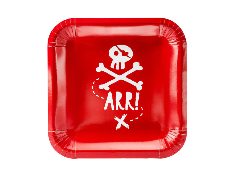 Plates Pirates Party Red - TPP15-007