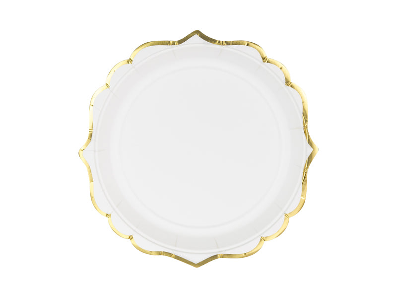 Plates, white, 7.3in