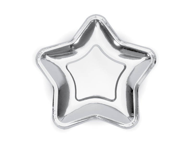 Paper Plates Star Silver - TPP34-018ME