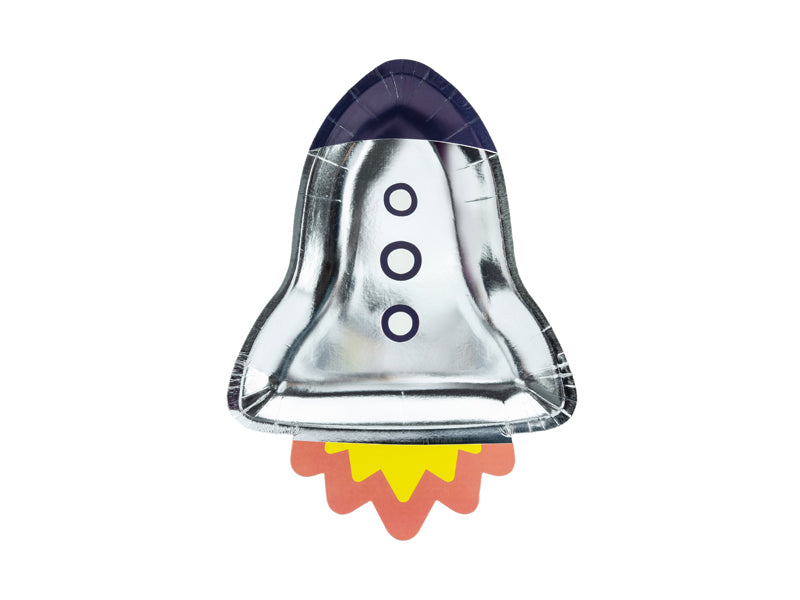 Paper plates Space Party - Rocket, 8.5x11.6in
