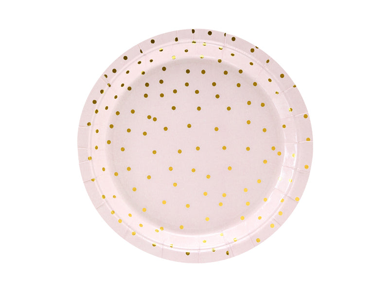 Plates Polka Dots Light Pink - TPP50-081J