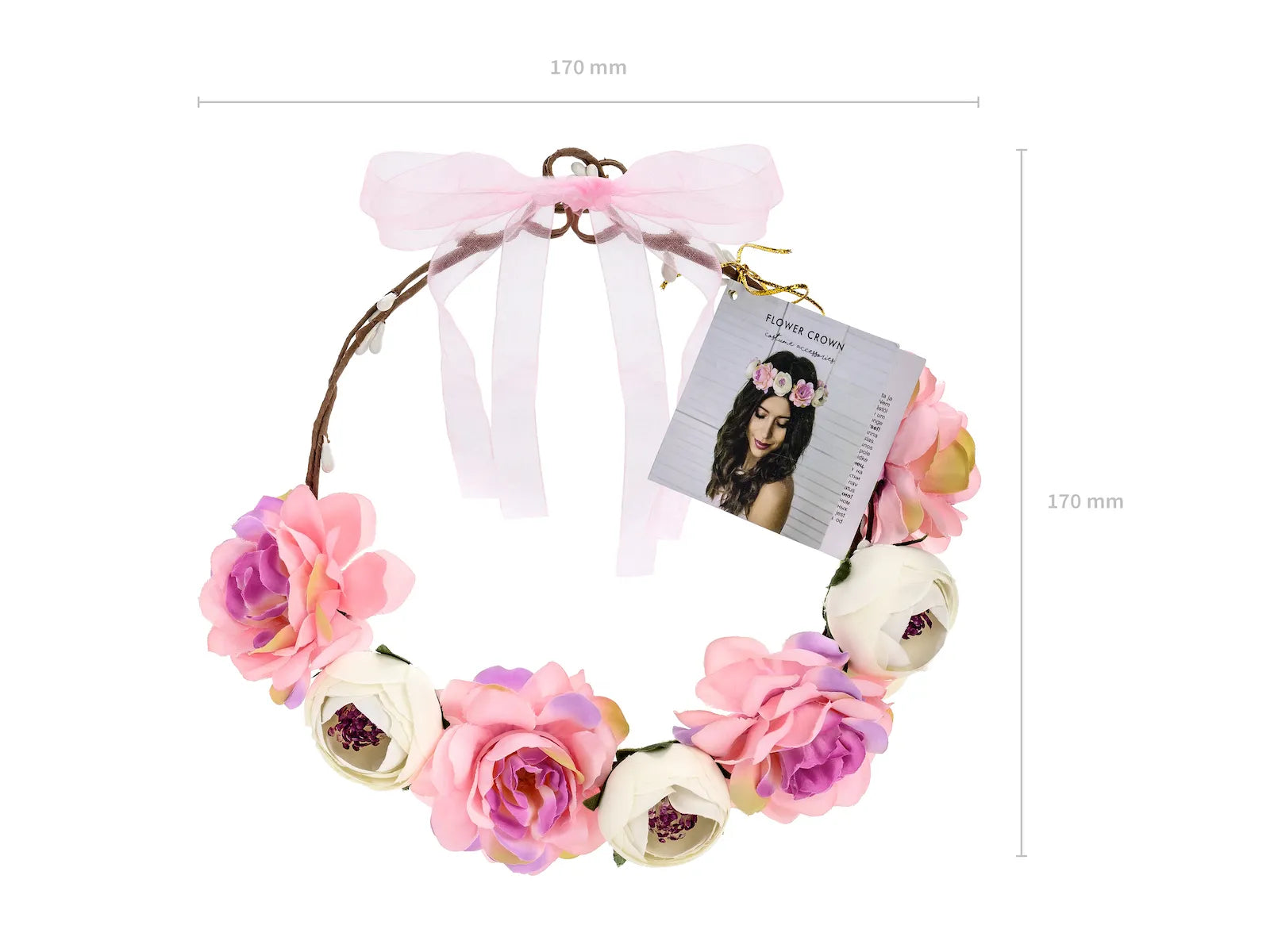 Flower Crown, mix, 6.7 in