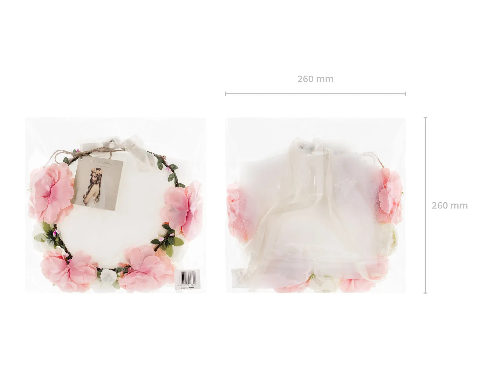 Flower crown with veil Mix - WIAN6