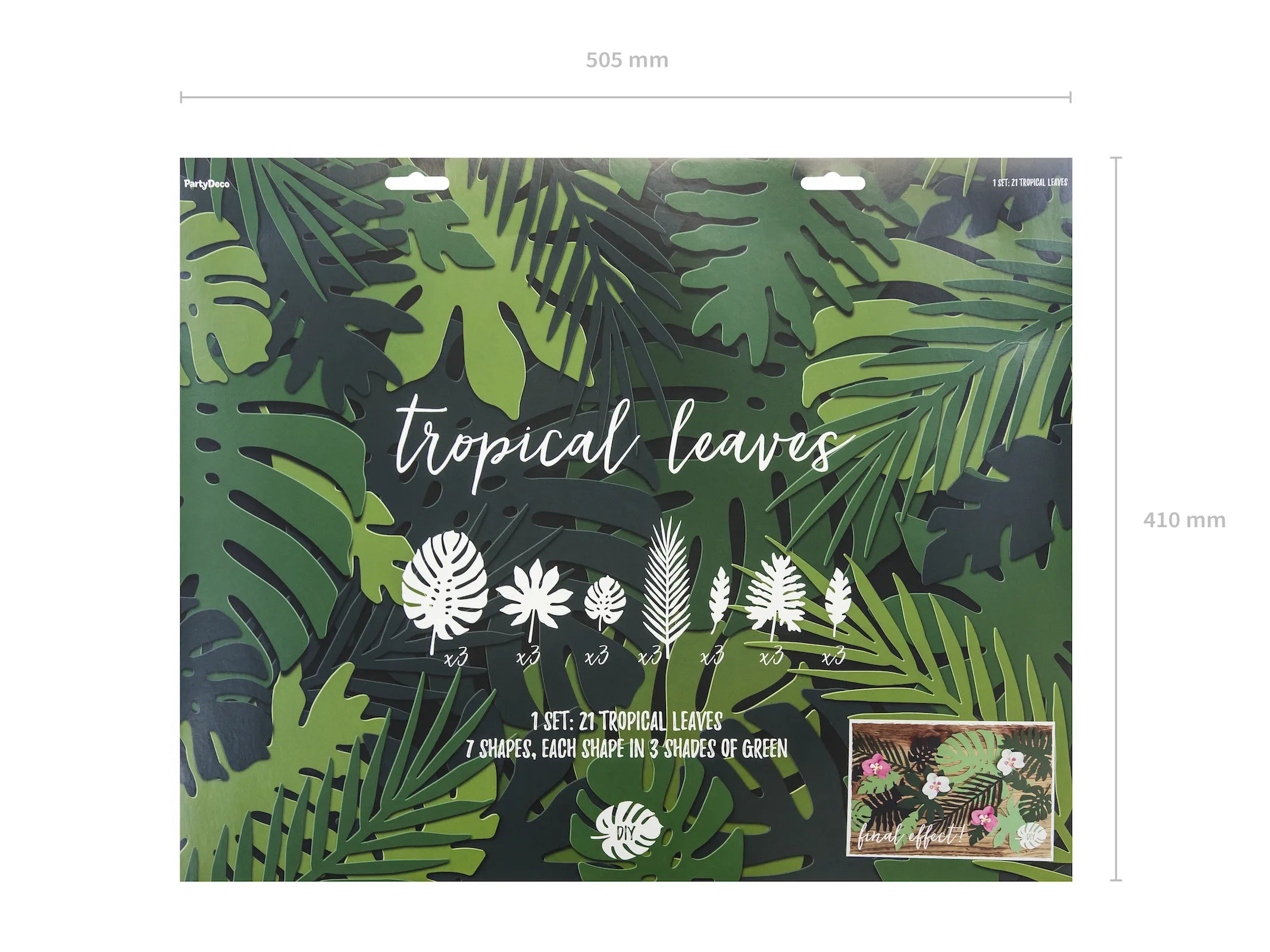 Decorations Aloha - Tropical Leaves, mix