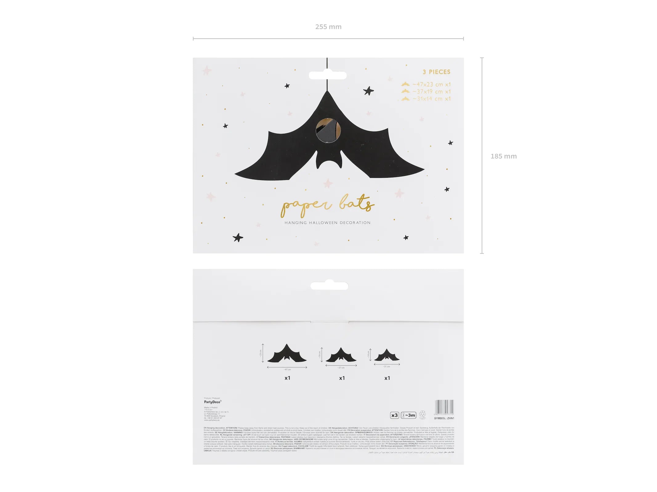 Hanging Decoration Bats Black - ZHN1