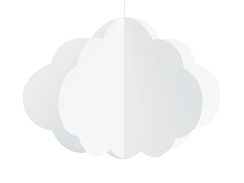 Hanging decoration Clouds, White, 6.7 - 11 in