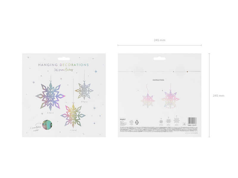 Hanging Decoration Snowflakes Iridescent - ZSC4-017