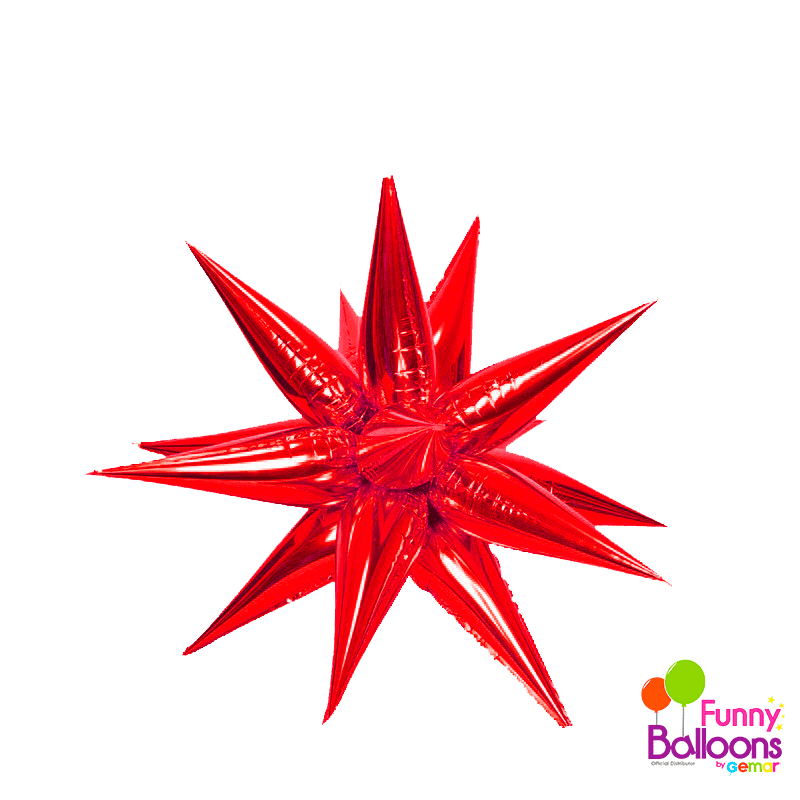 Exploding Star Balloon Red 12487 - 26