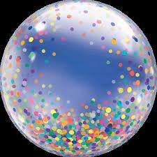 Rainbow Dots on Clear Bubble 922380 - 20 in