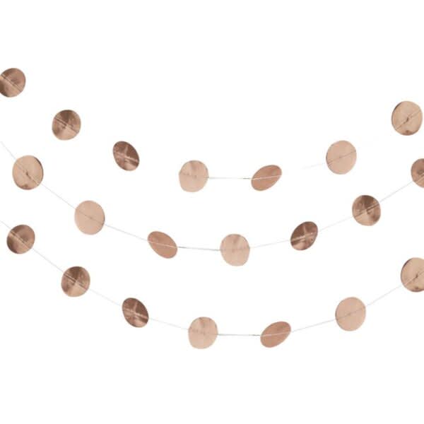 Mini Banner Metallic Rose Gold Circle 98133