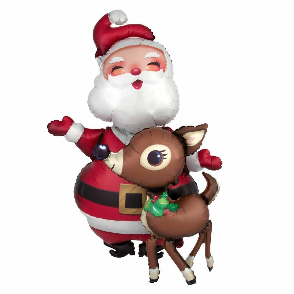 Santa & Reindeer Airwalker 3829601 - 48 in